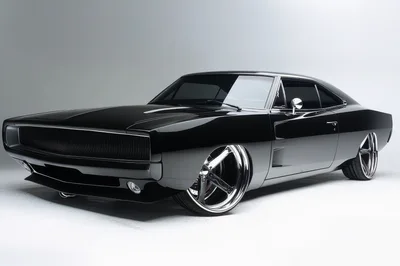 Custom Black Dodge Charger Muscle Car