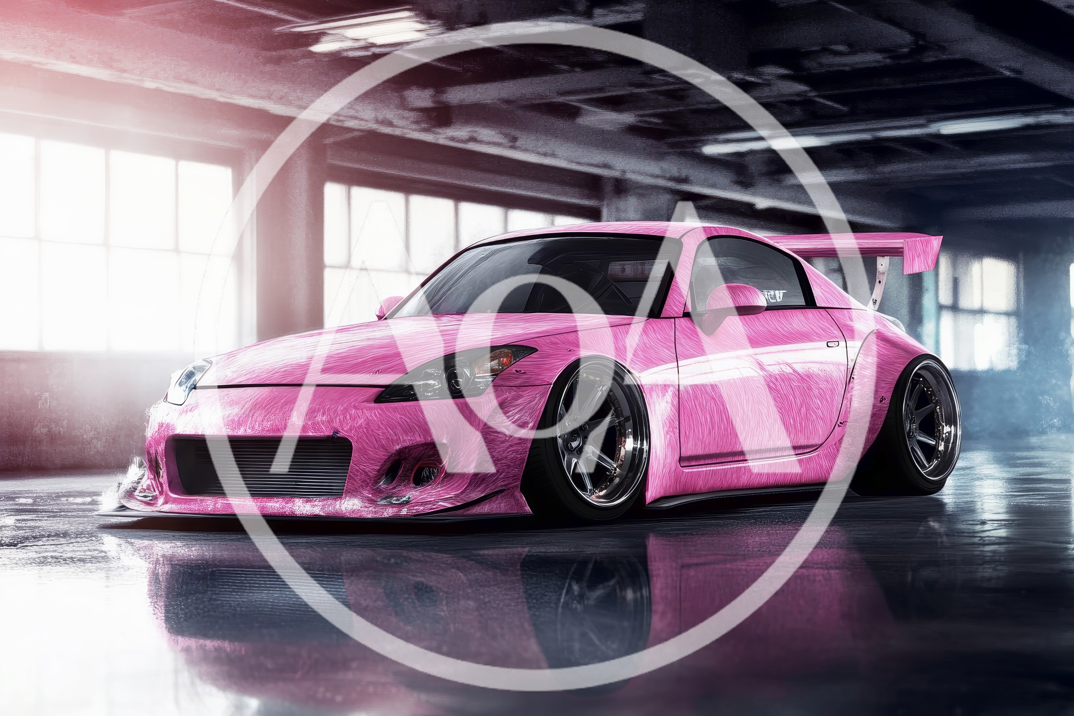 Custom Pink Nissan 350Z Sports Car