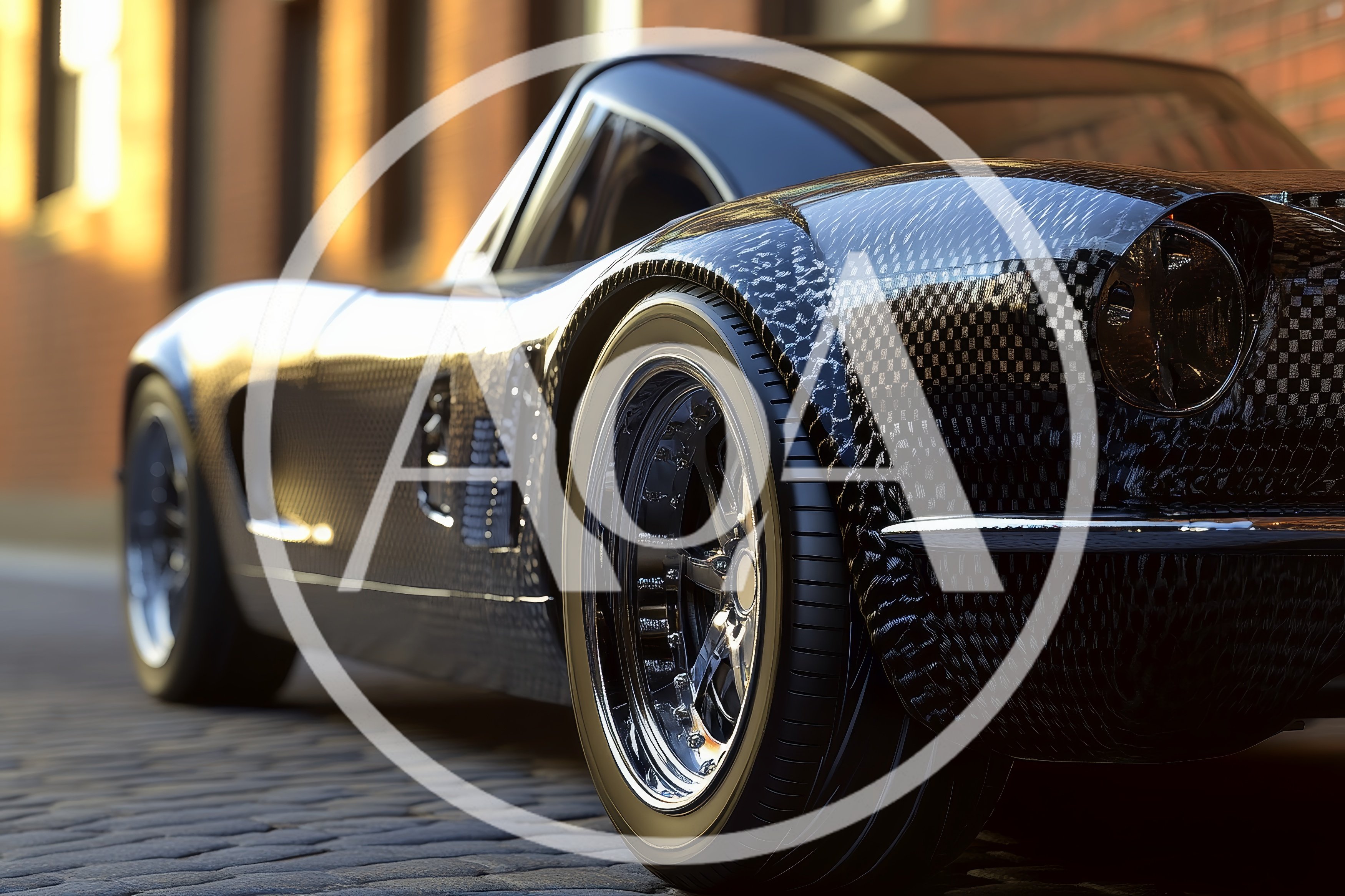 Close Up Of A Custom Carbon Fiber Sports Car