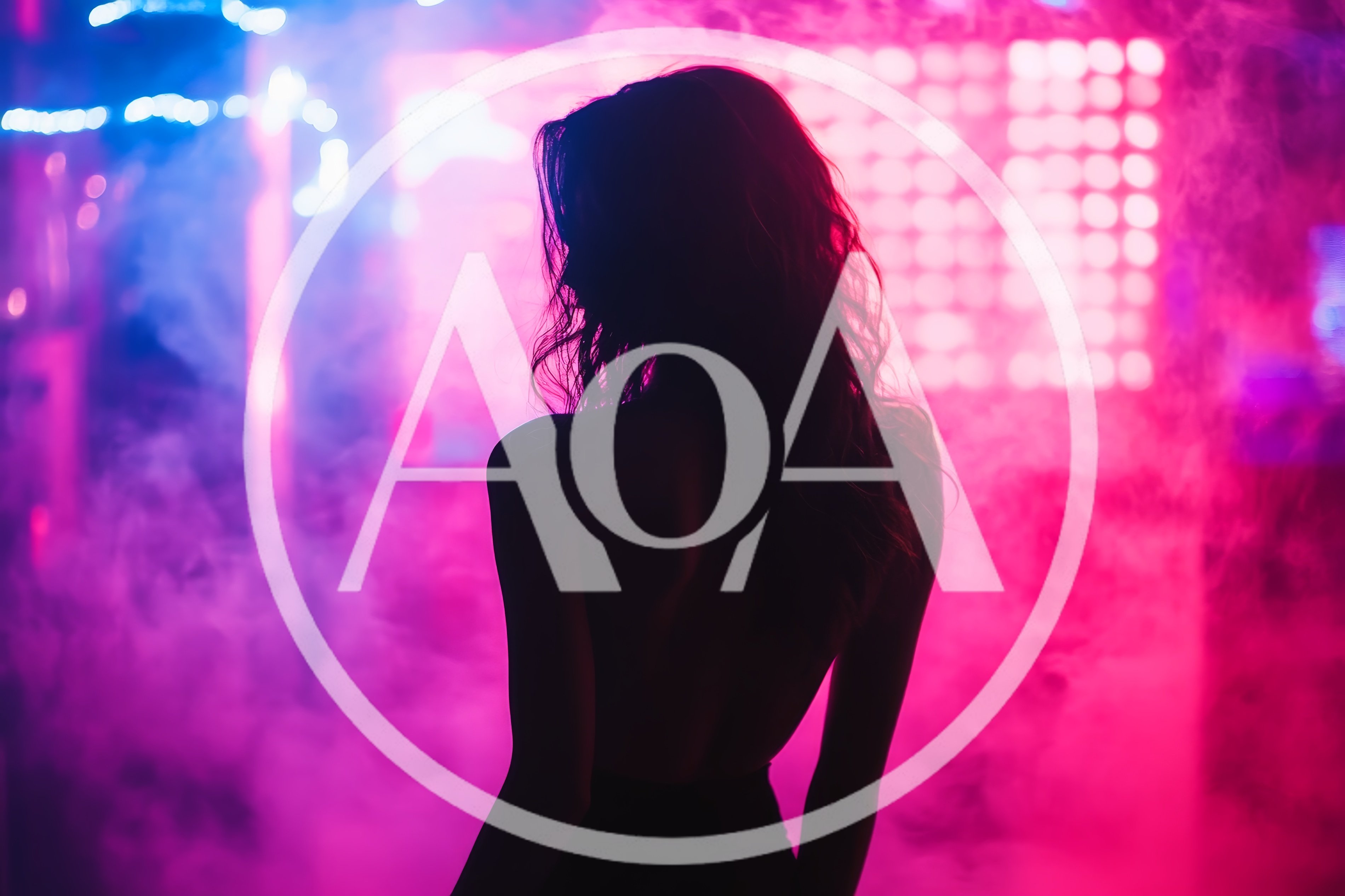 Silhouette Of A Woman In A Nightclub