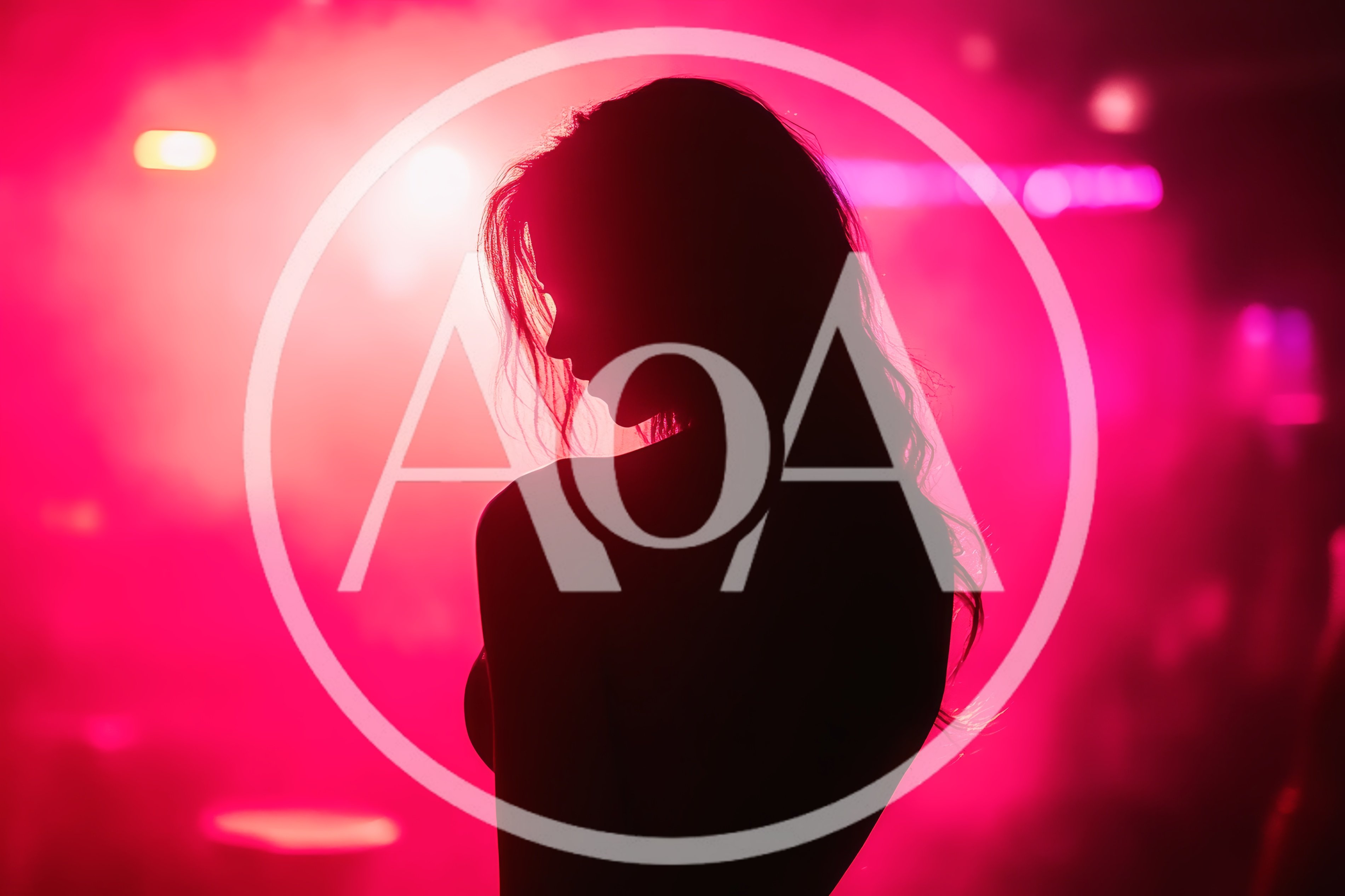 Silhouette Of A Woman In A Nightclub