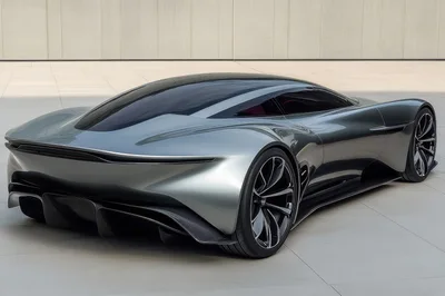 Futuristic Silver Concept Supercar Exterior Design