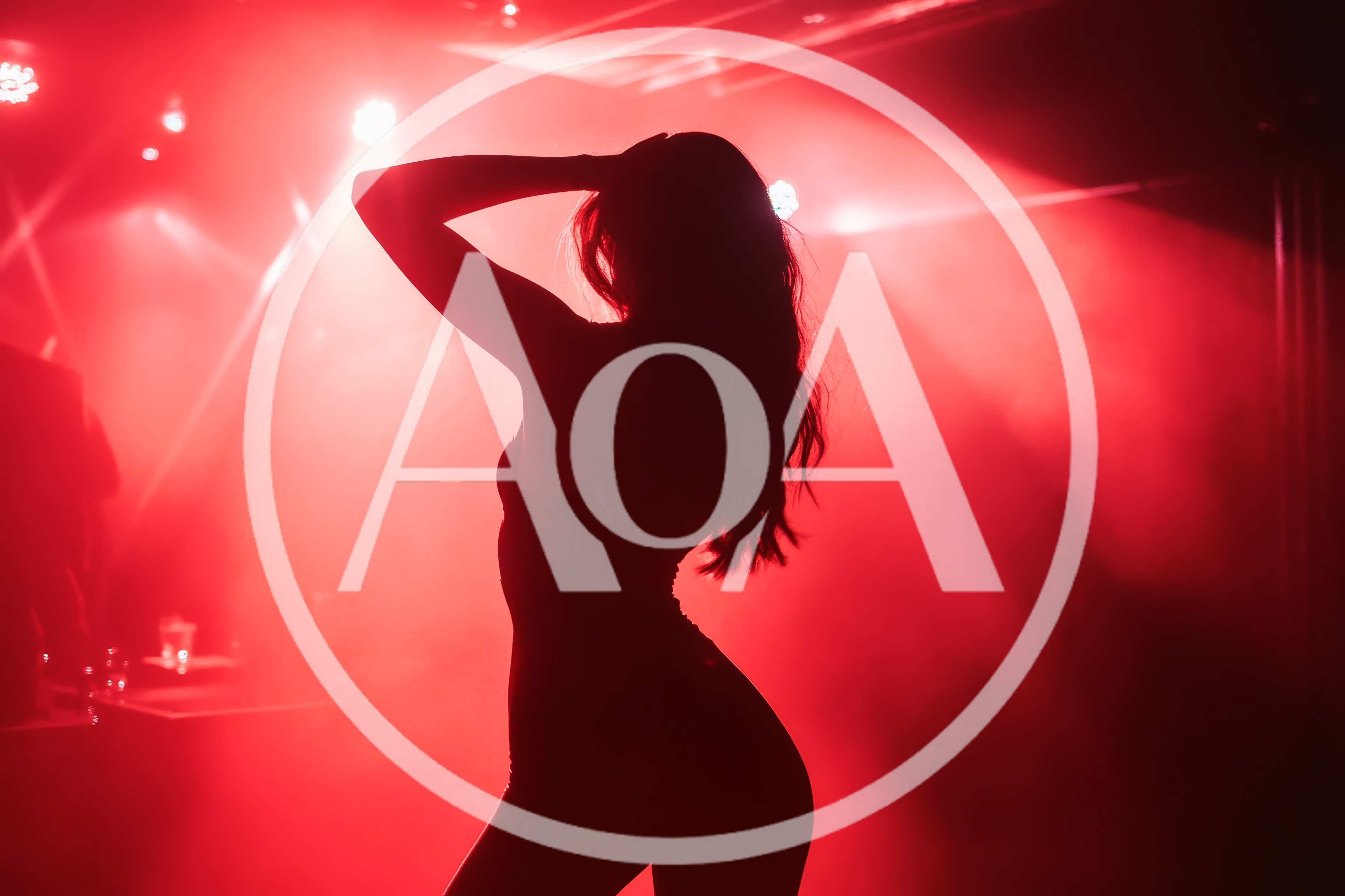 Silhouette Of A Woman Dancing In A Nightclub