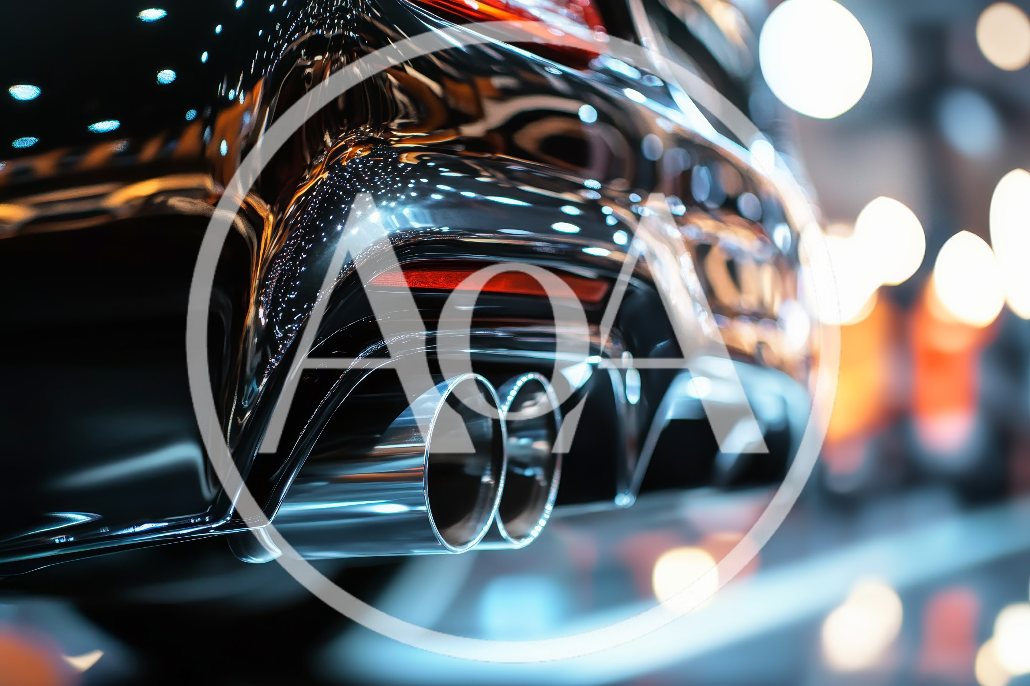 Close Up Of Luxury Car Exhaust Pipes
