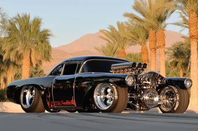 Custom Black Pro Street Hot Rod Car