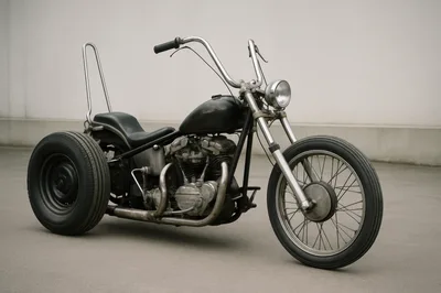 Custom Black Chopper Trike Motorcycle