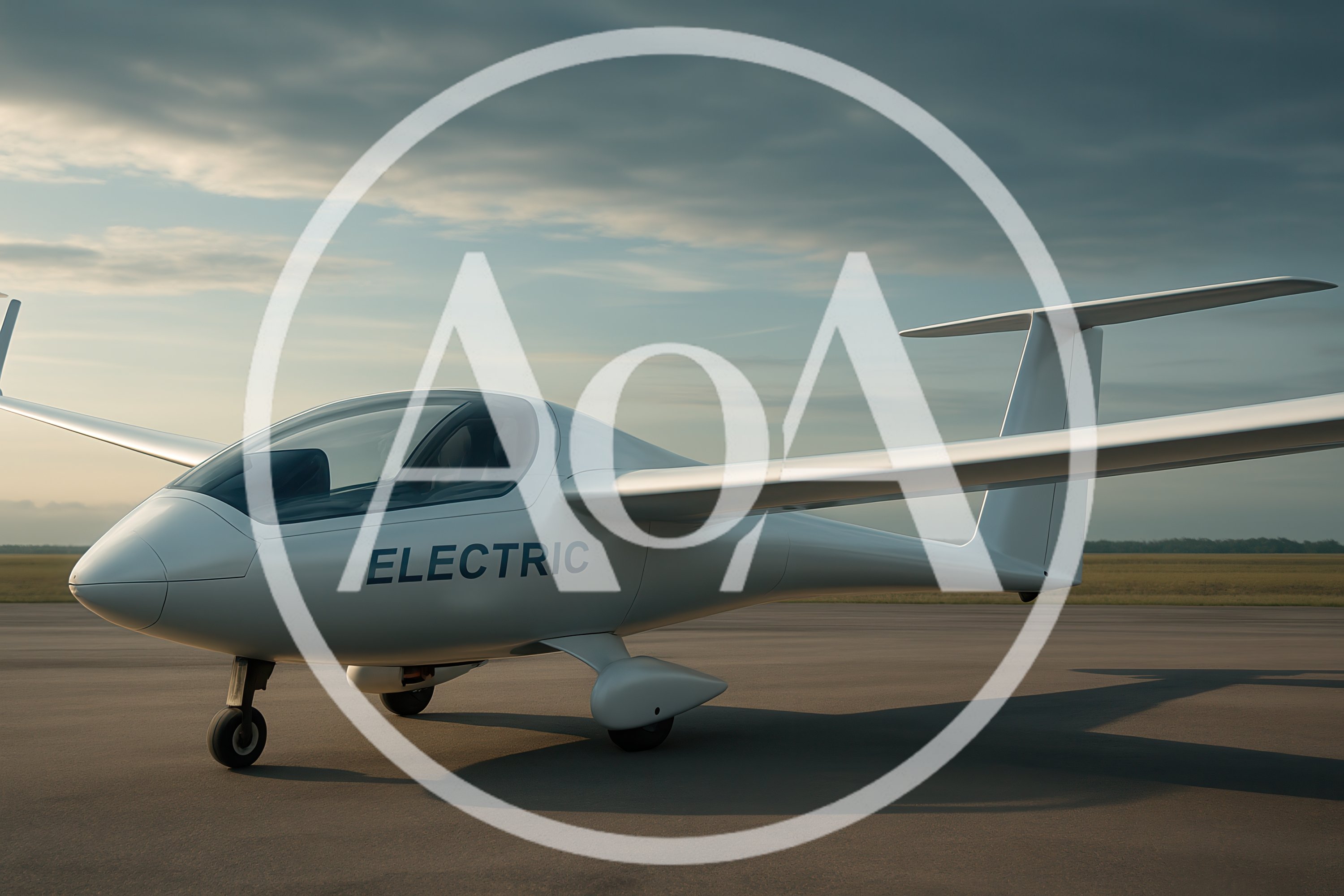 Modern Electric Glider Aircraft Parked On Tarmac