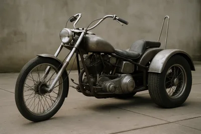 Vintage Custom Chopper Trike Motorcycle
