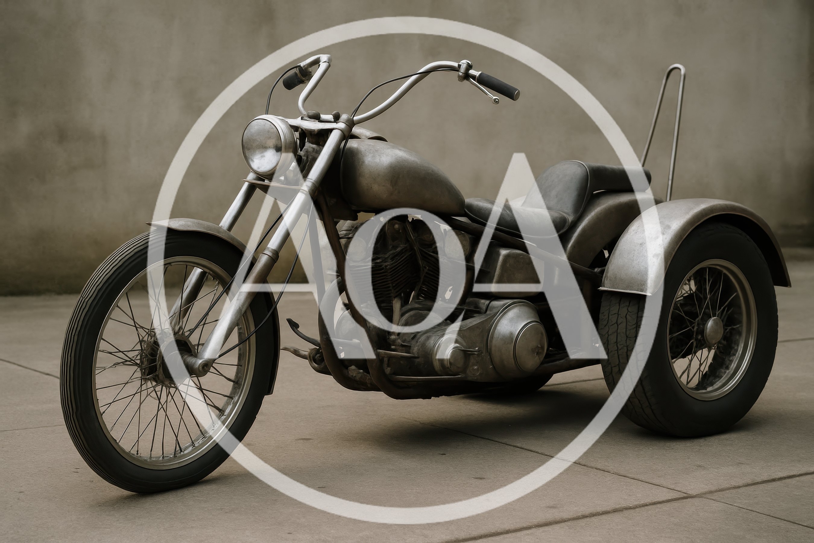 Vintage Custom Chopper Trike Motorcycle