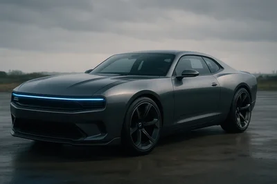 Modern Gray Dodge Charger Daytona Concept Car