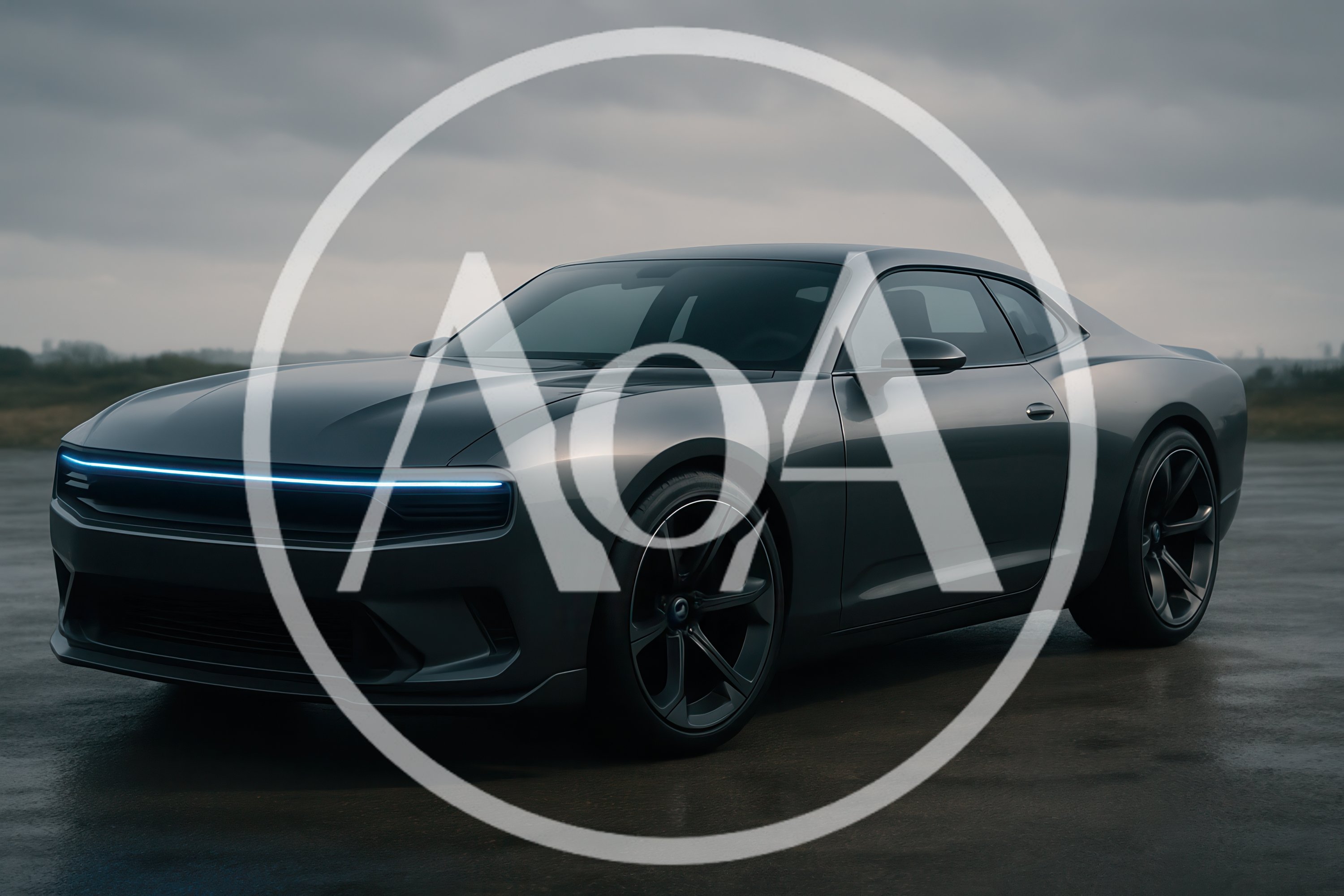 Modern Gray Dodge Charger Daytona Concept Car
