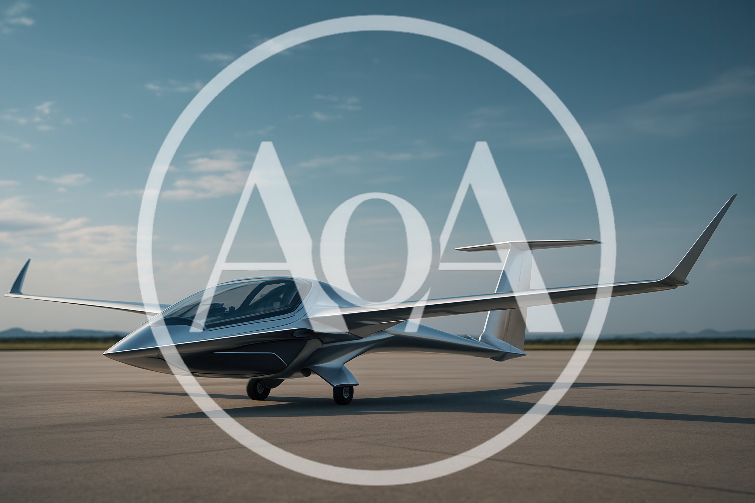 Futuristic Silver Aircraft On An Airport Tarmac