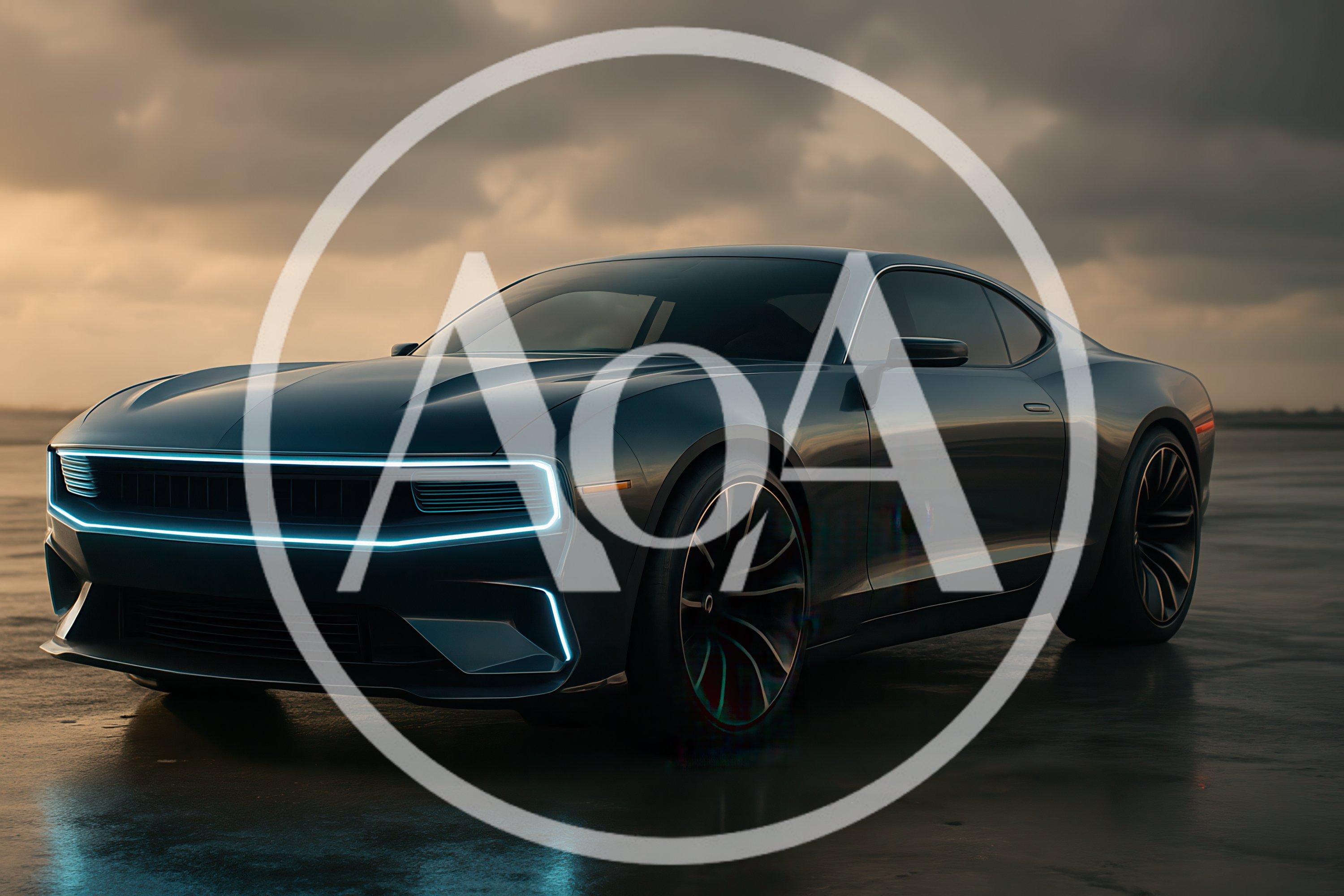 Modern Electric Muscle Car Concept Exterior