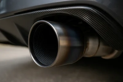 Close Up Of A Carbon Fiber Exhaust Tip