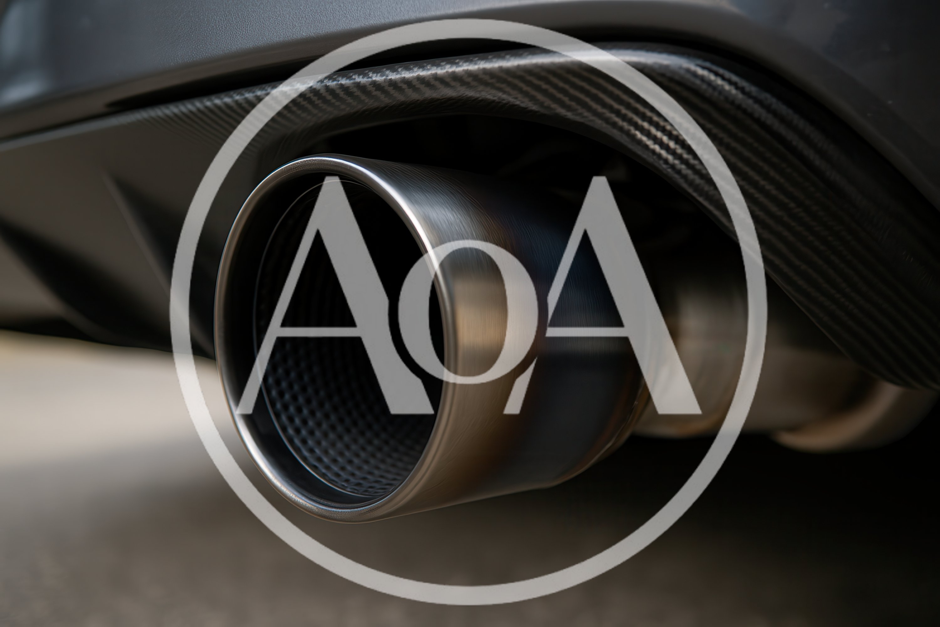 Close Up Of A Carbon Fiber Exhaust Tip