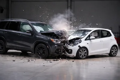 Frontal Crash Test Of Two Vehicles