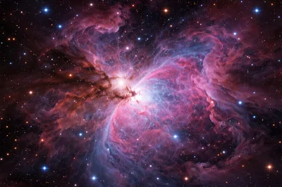 Vibrant Deep Space Nebula With Glowing Stars