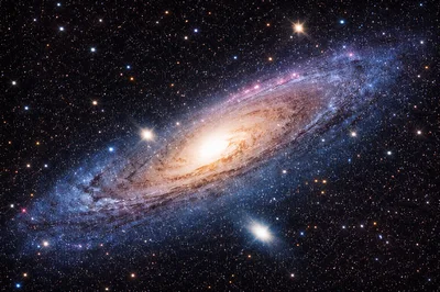 Andromeda Galaxy Spiral Structure In Deep Space