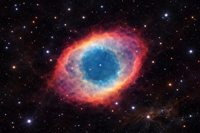 Stunning Helix Nebula Deep Space Cosmic View