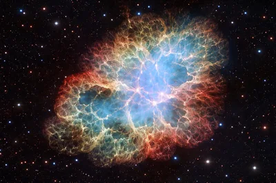 Crab Nebula Supernova Remnant in Deep Space