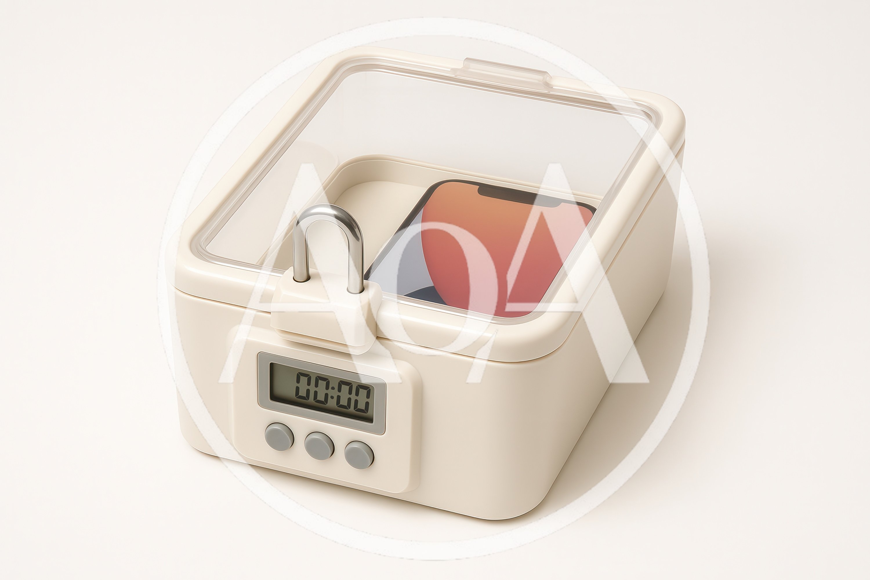 Smartphone Locked Inside A Digital Timer Box
