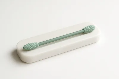 Reusable Silicone Ear Swab on White Case