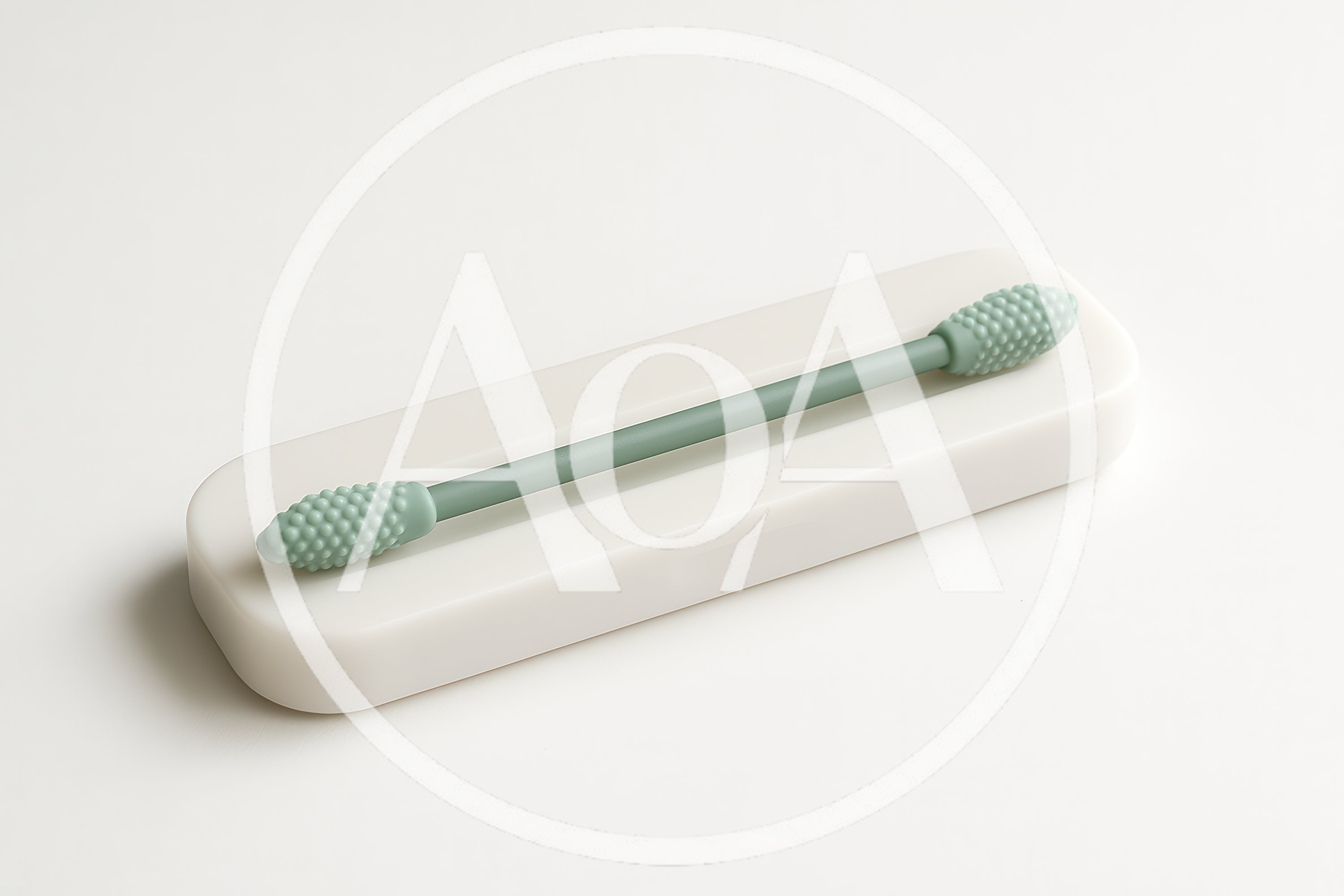 Reusable Silicone Ear Swab on White Case