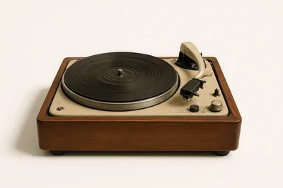 Vintage Wooden Turntable Record Player
