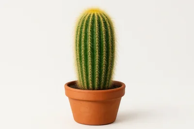 Golden Barrel Cactus In A Terracotta Pot