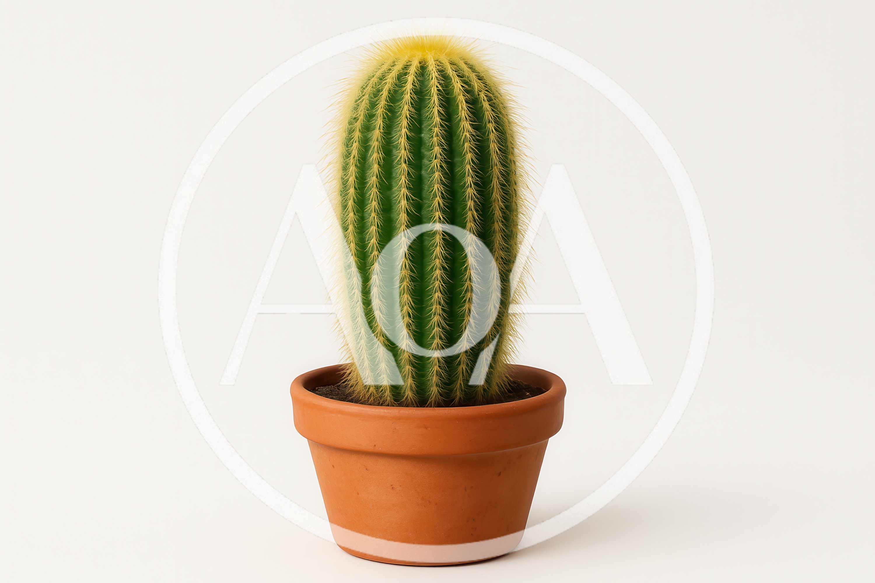 Golden Barrel Cactus In A Terracotta Pot