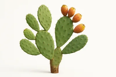 Prickly Pear Cactus With Ripe Fruit