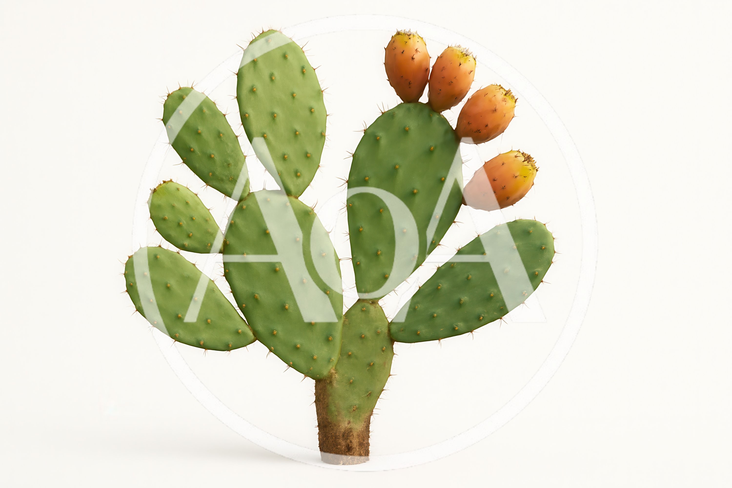 Prickly Pear Cactus With Ripe Fruit