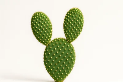 Bunny Ear Cactus Plant On White Background