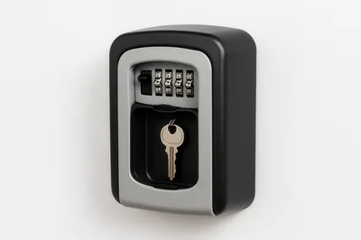 Wall Mounted Key Lock Box With Combination Dial