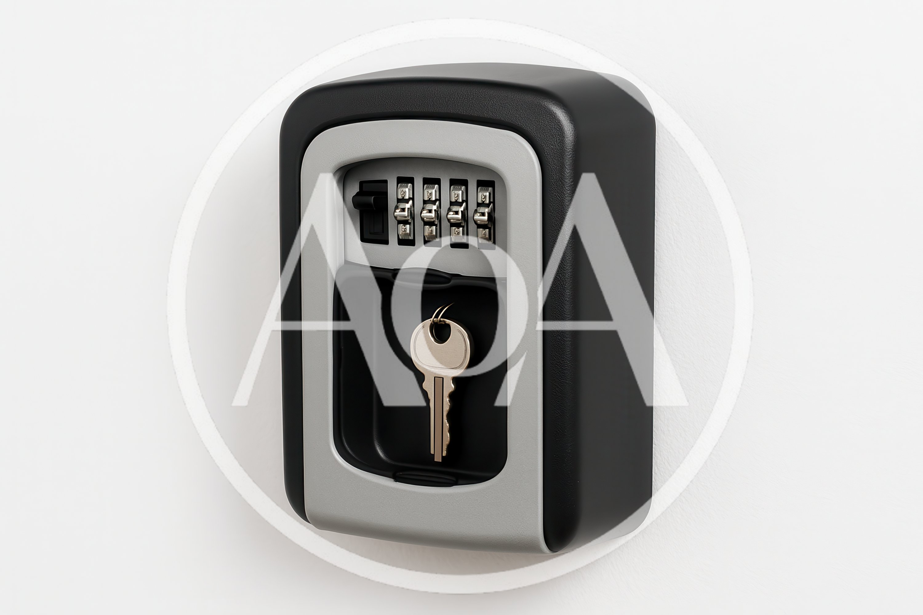 Wall Mounted Key Lock Box With Combination Dial