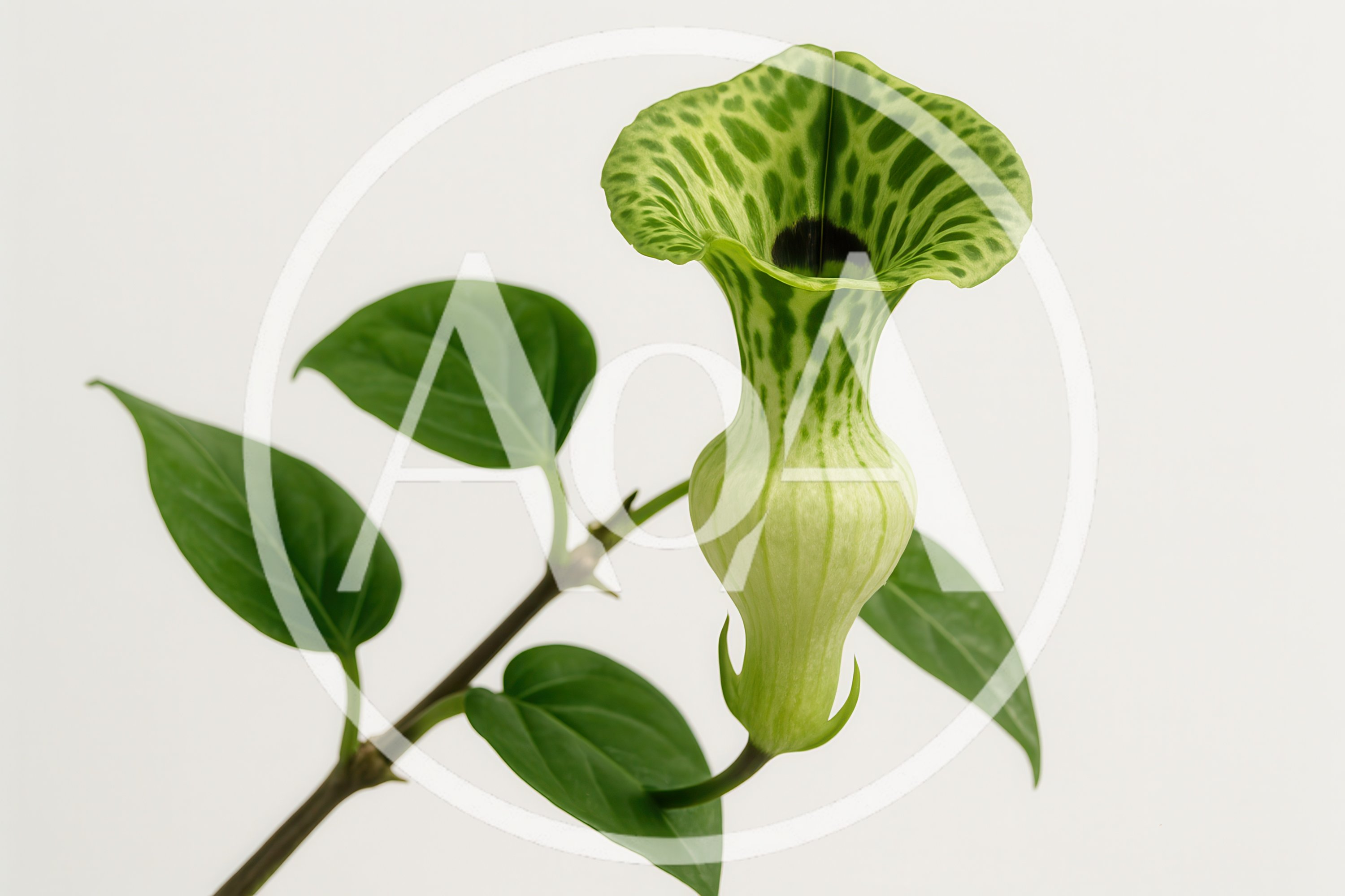 Aristolochia Salvadorensis Flower Against White Background