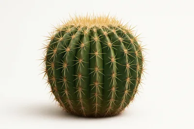 Golden Barrel Cactus Isolated On White Background
