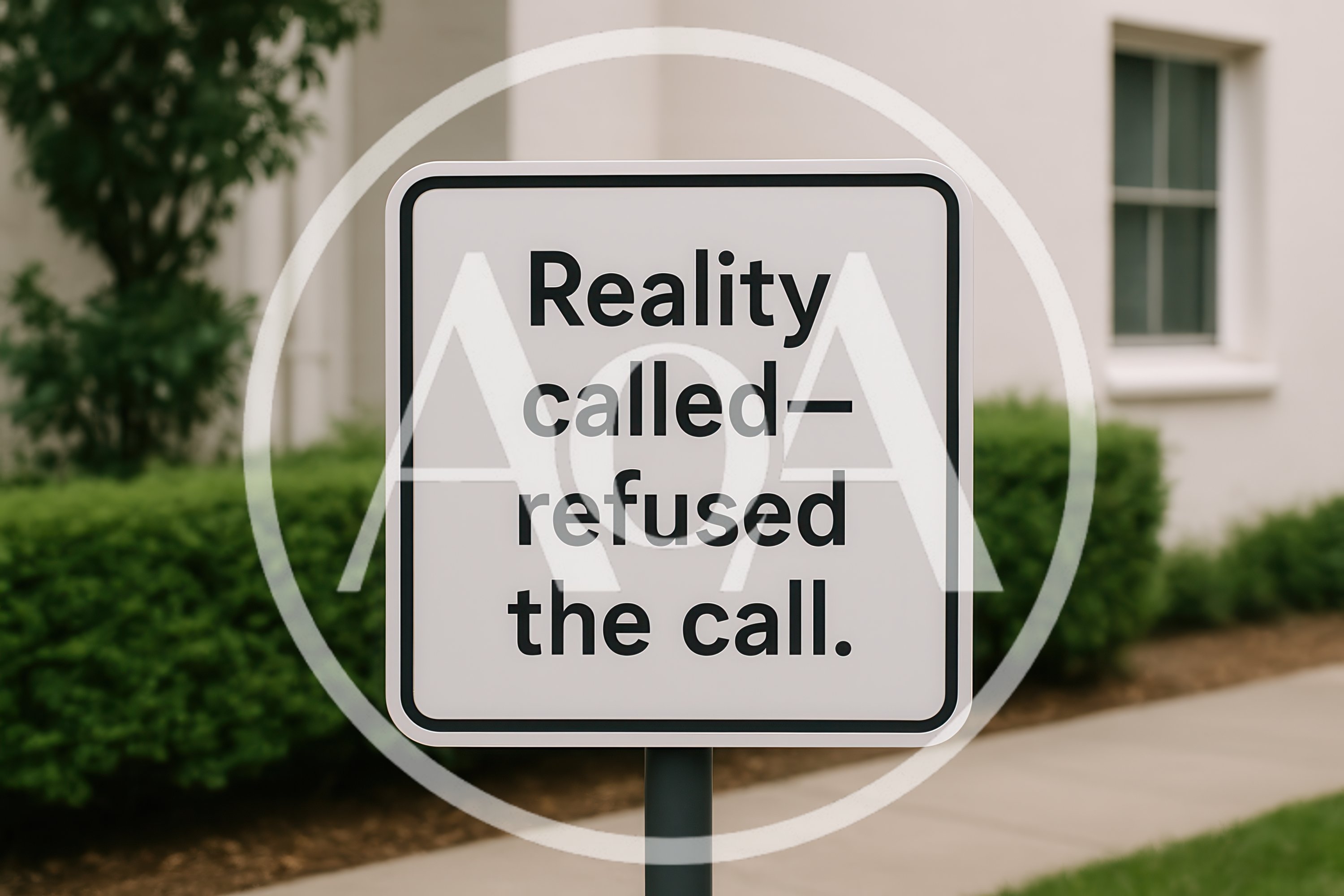 Reality Called Refused The Call Sign