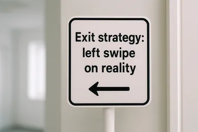 Exit Strategy Left Swipe On Reality Sign