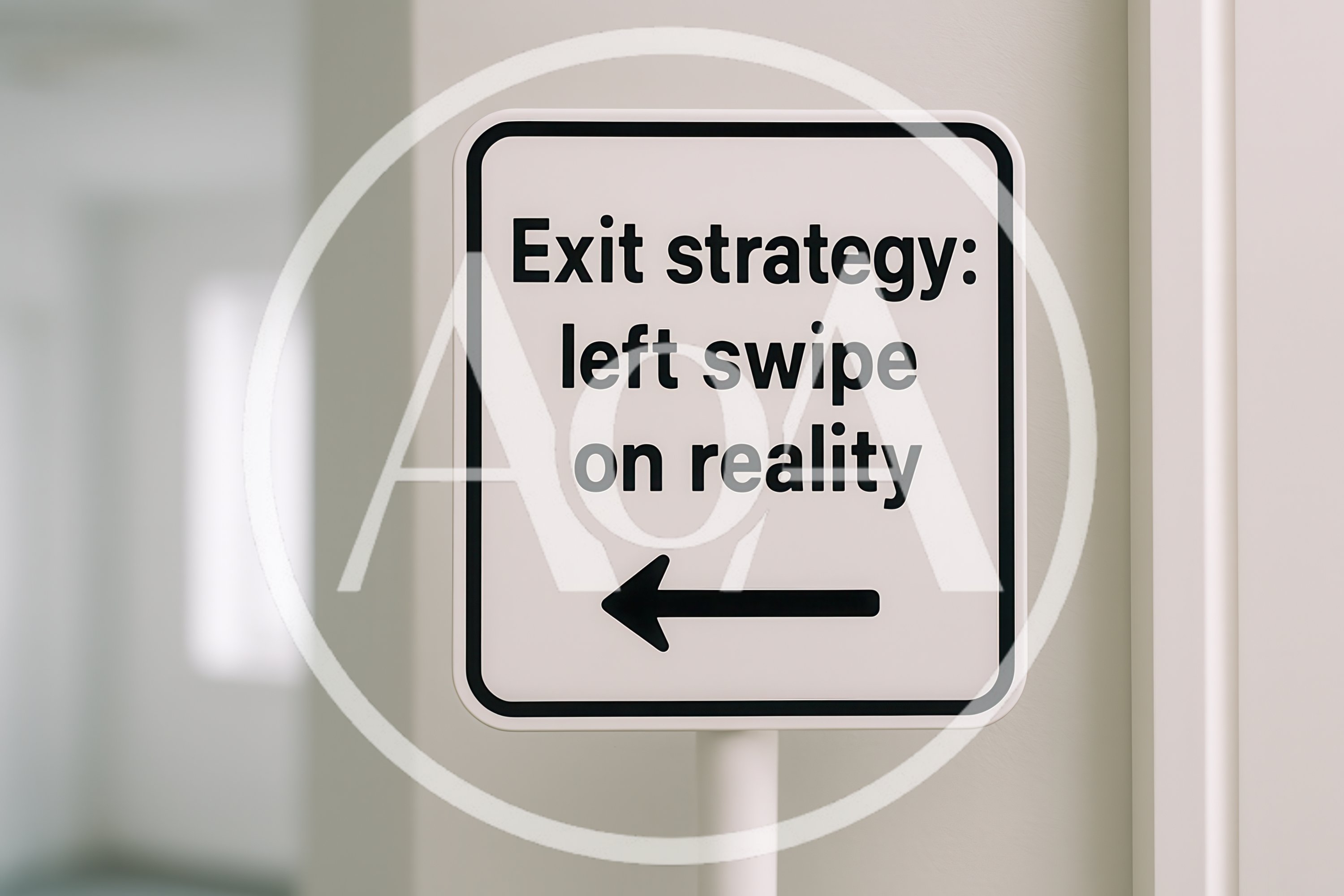 Exit Strategy Left Swipe On Reality Sign