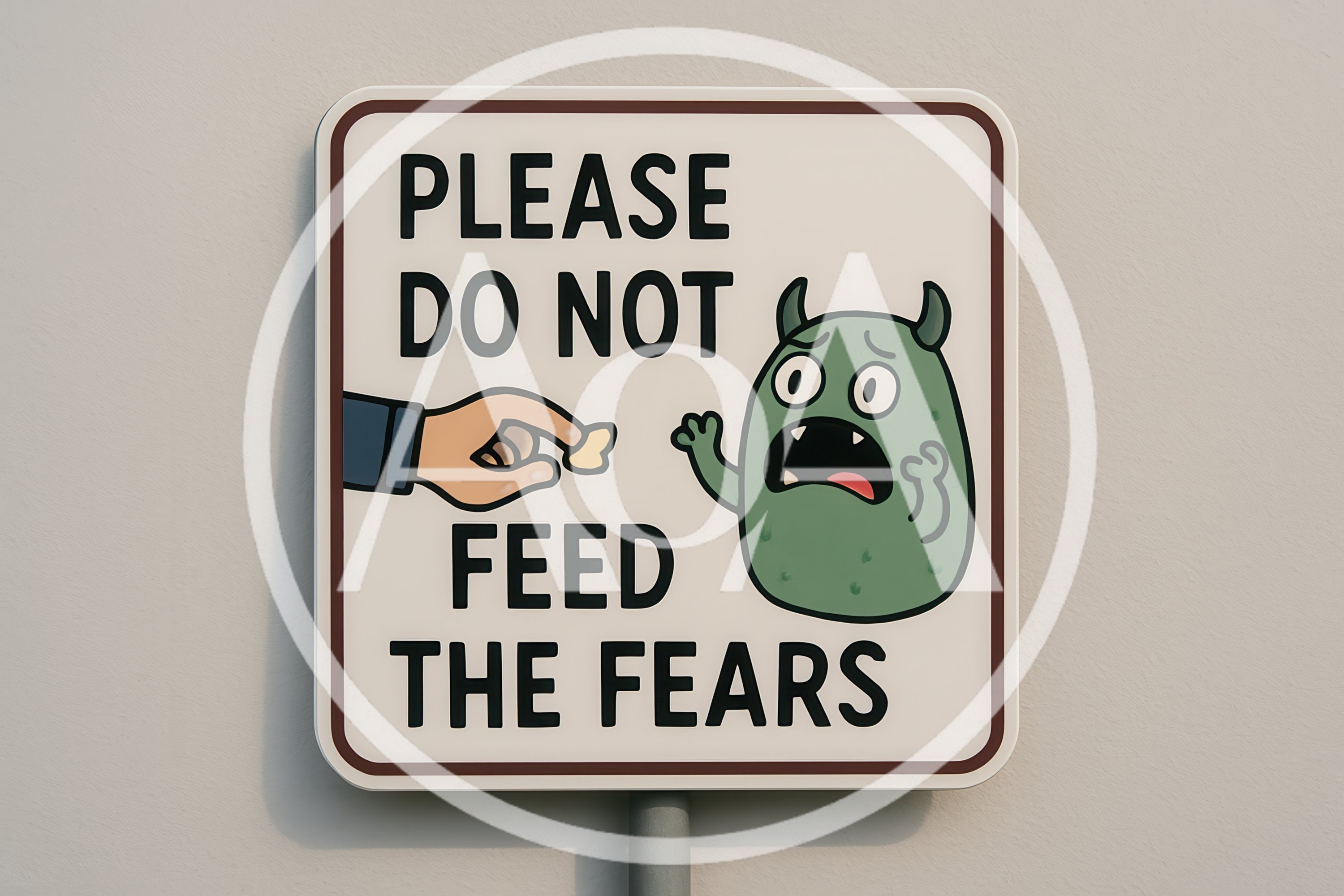 Please Do Not Feed The Fears Sign