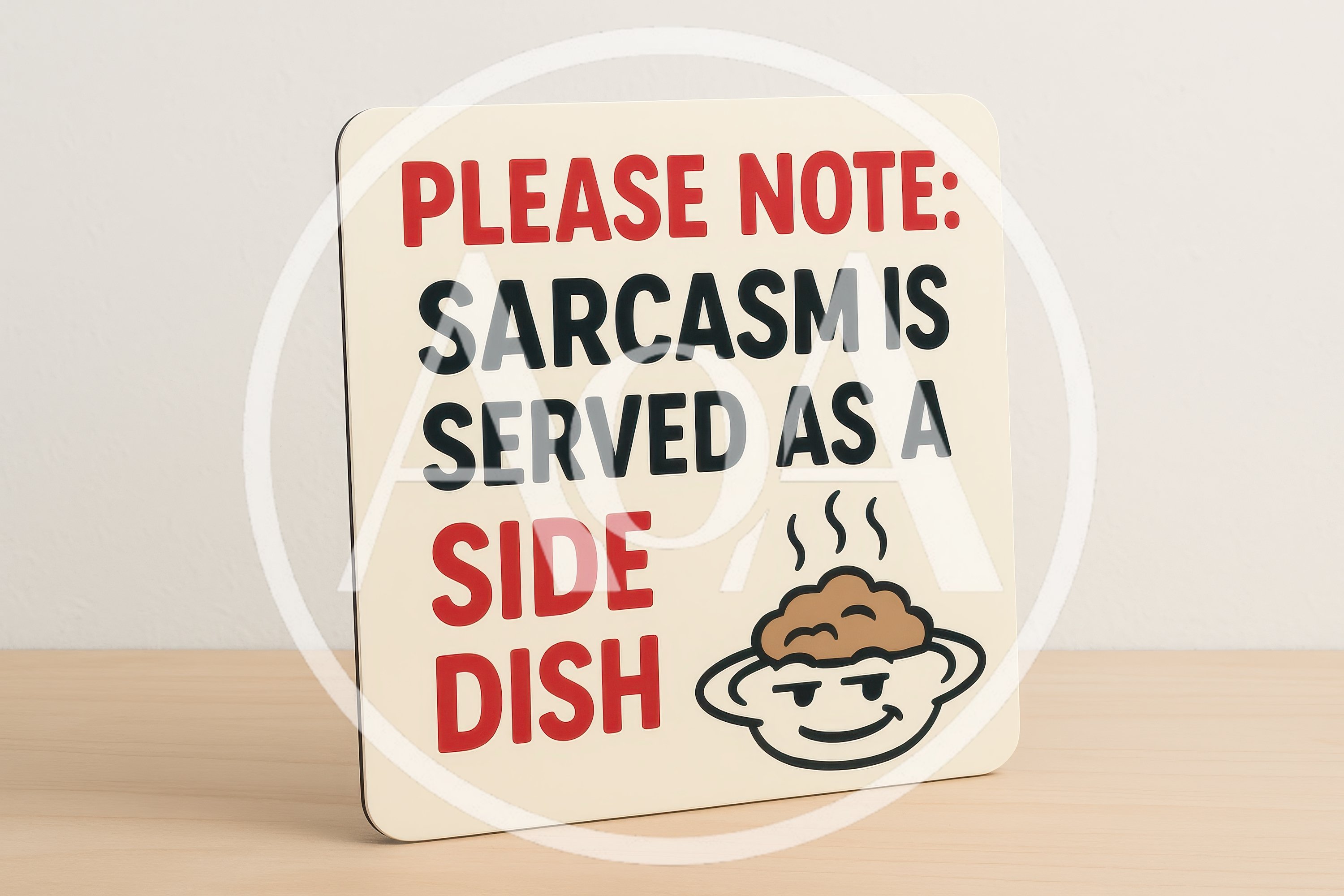 Sarcasm Served As A Side Dish Sign