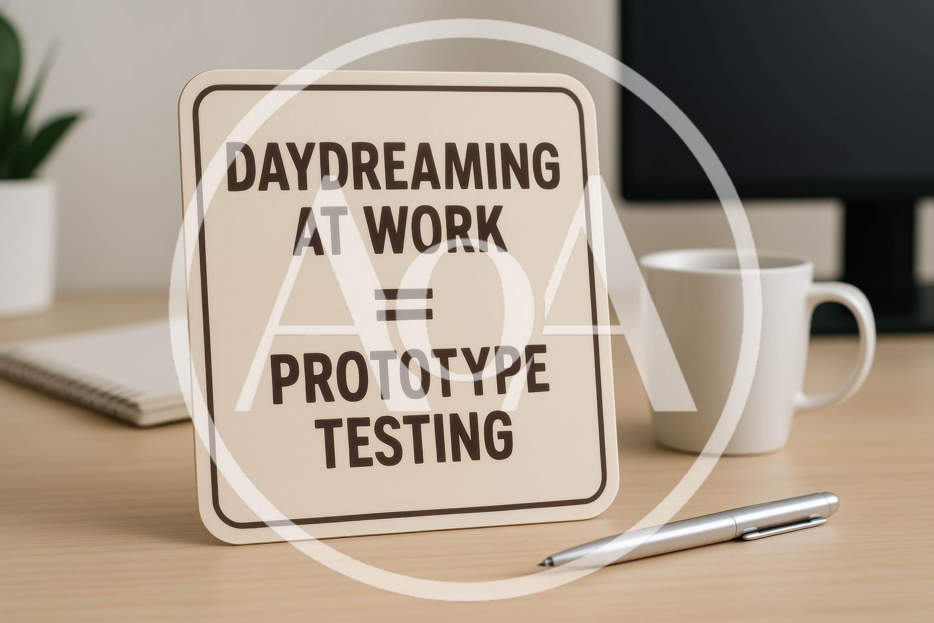 Sign With Daydreaming At Work Prototype Testing Text