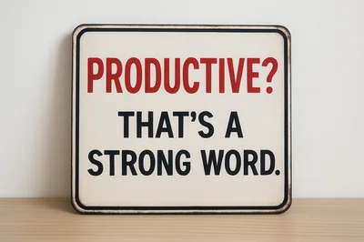 Productive That Is A Strong Word Sign