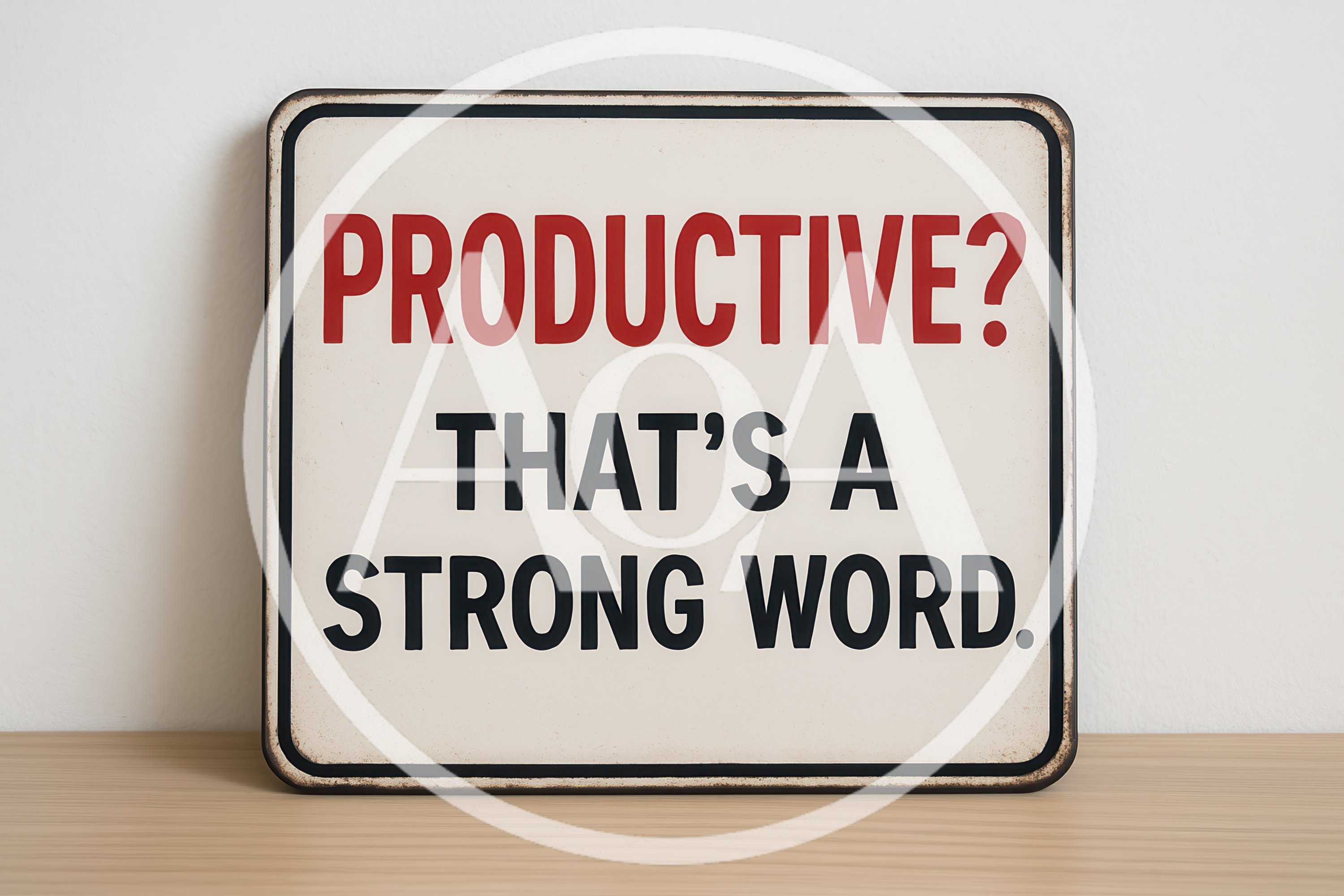 Productive That Is A Strong Word Sign