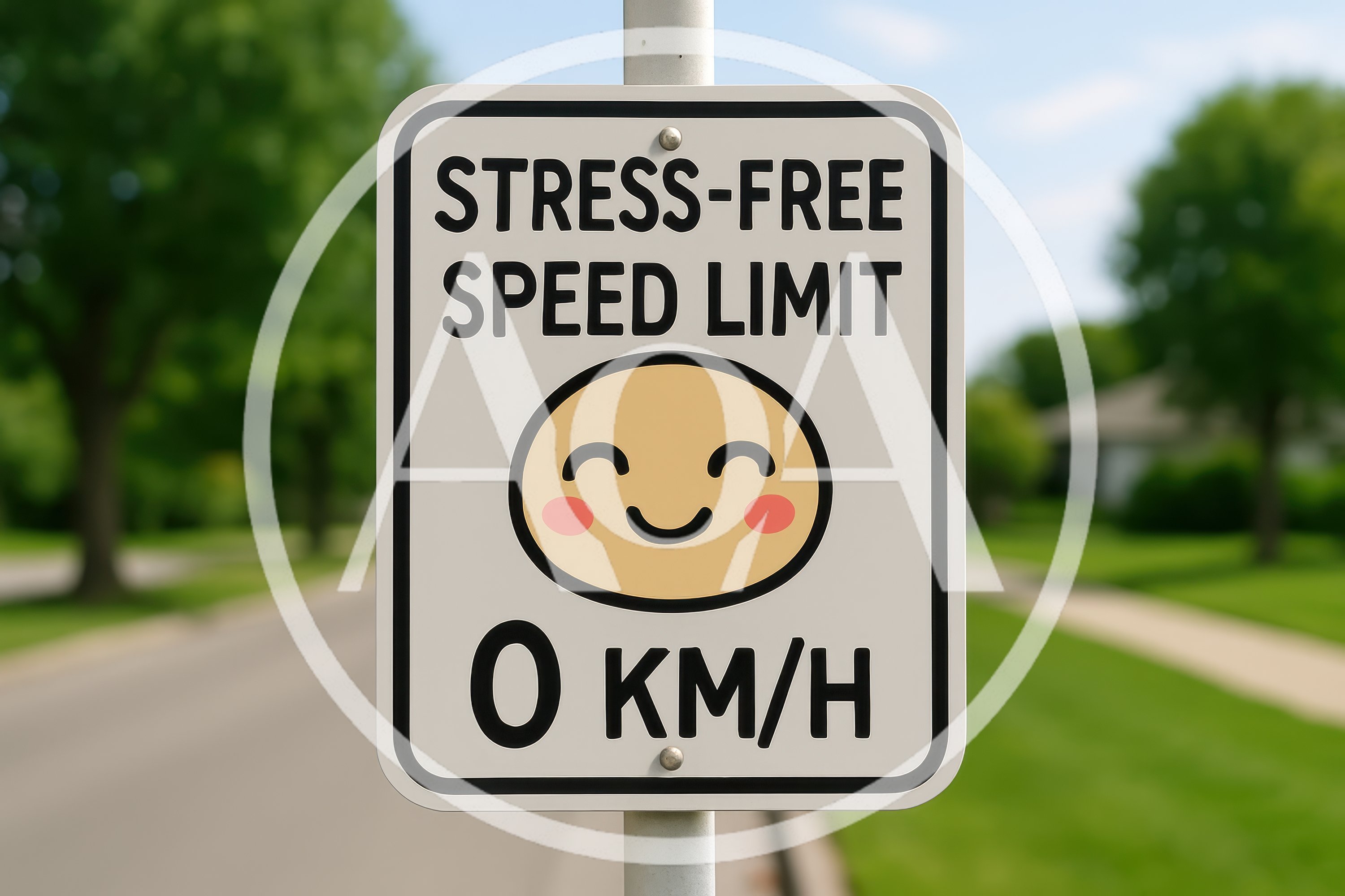 Stress Free Speed Limit Sign In Residential Neighborhood