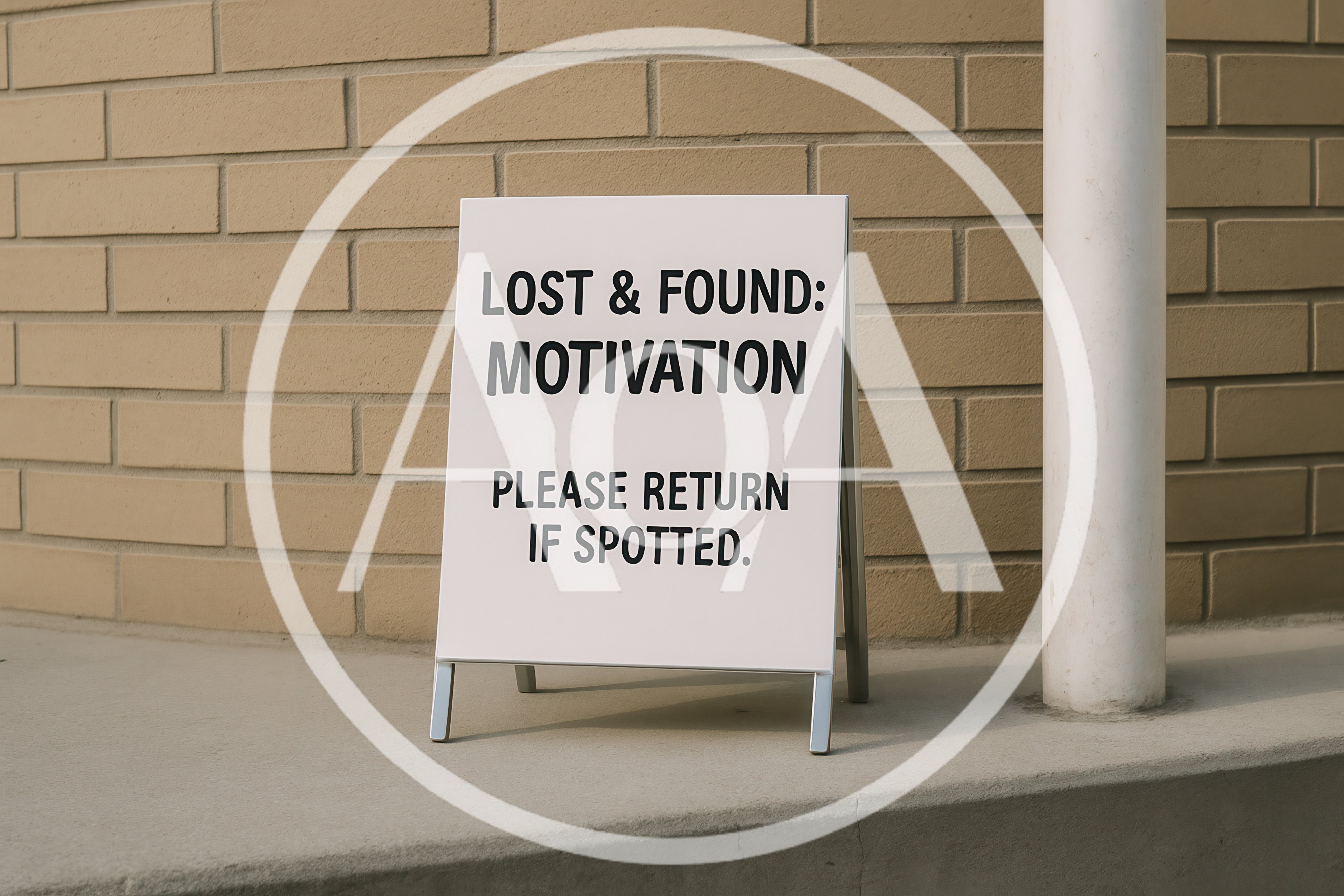 Lost And Found Motivation Sign On Sidewalk