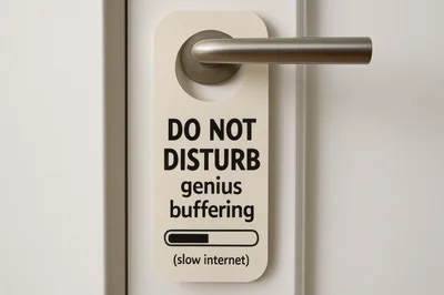 Do Not Disturb Door Hanger With Humorous Text