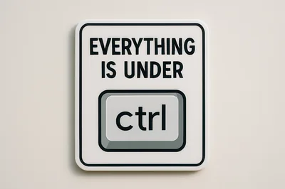 Everything Is Under Control Sign With Keyboard Key