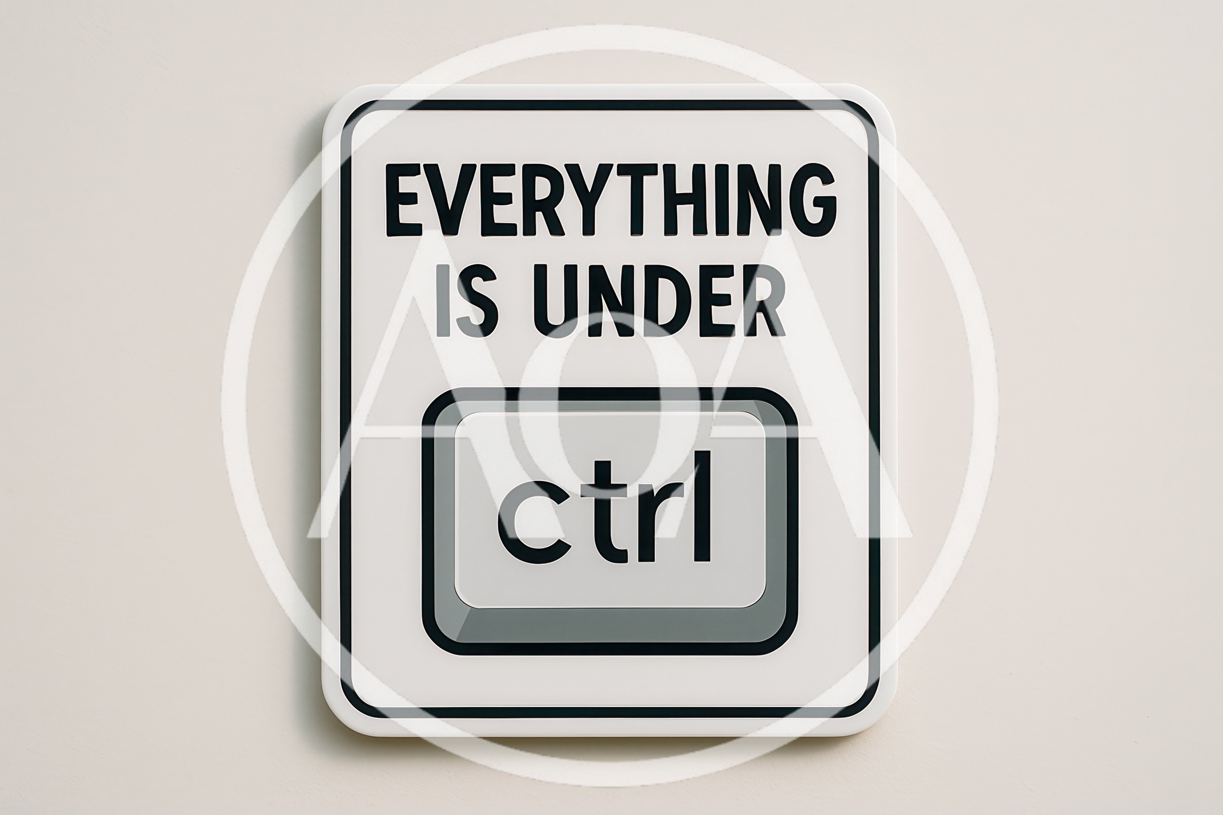 Everything Is Under Control Sign With Keyboard Key